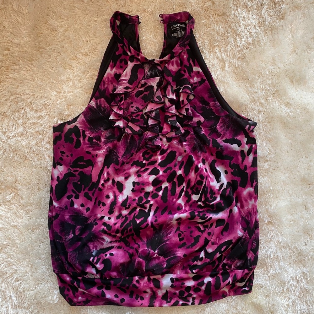 Lane Bryant Ruffle Floral Animal Print Plus 22/24